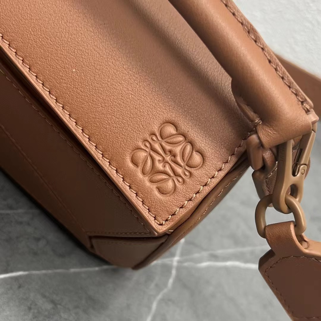 Loewe Mini Puzzle Bag in Classic Calfskin Toffee